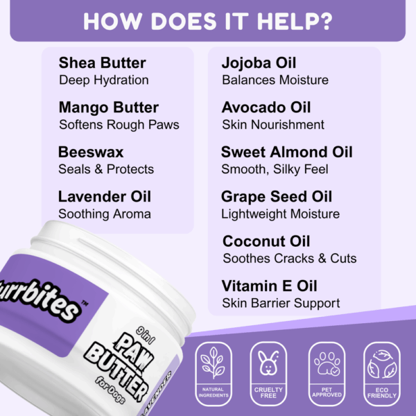 Furrbites™ 9in1 Paw Butter for Dogs - Lavender - 30gm / 1oz - Image 3