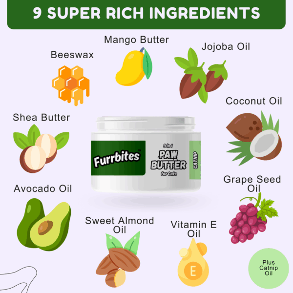 Furrbites™ 9in1 Paw Butter for Cats - Catnip - 30gm / 1oz - Image 2