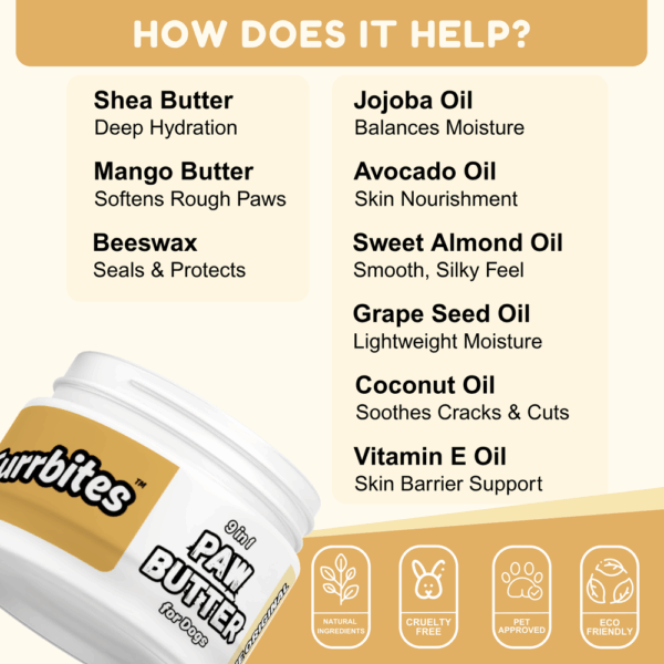 Furrbites™ 9in1 Paw Butter for Dogs - The Original - 30gm / 1oz - Image 3