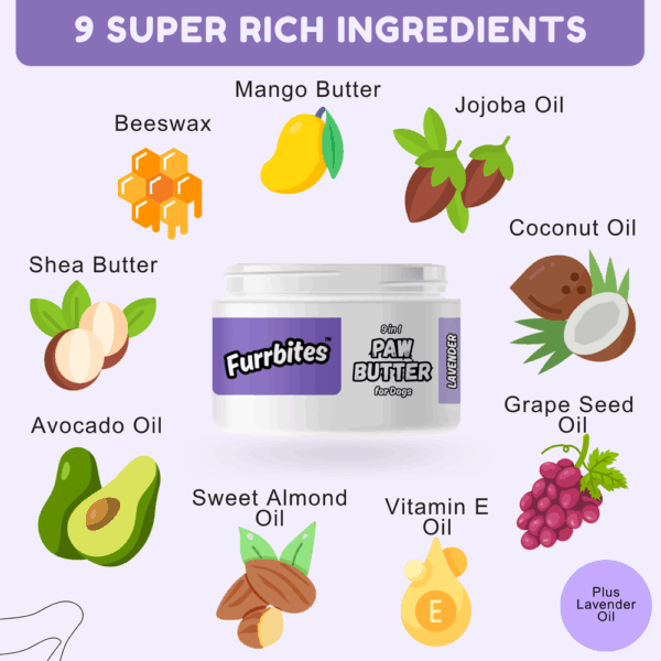 Furrbites™ 9in1 Paw Butter for Dogs - Lavender - 30gm / 1oz - Image 2